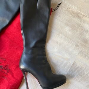 Christian Louboutin Paris Black Heeled Boots